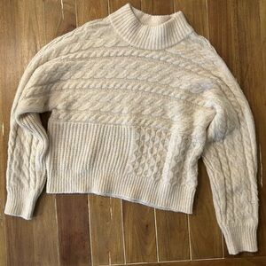 Cozy Cream Cable Knit Sweater witty fox medium